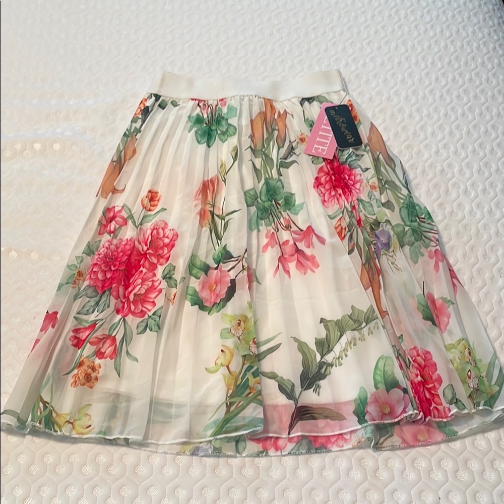 Metro Wear Pink and Red Mini Skater Skirt